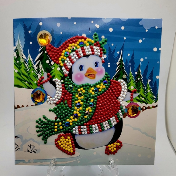 Christmas Penguin 🐧 Handmade Card [2 Available] - Picture 1 of 6